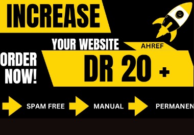 I will increase domain rating,  ahrefs dr 20 plus with seo backlinks