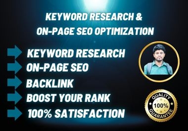 I am an expert in keyword research and on-page SEO optimization service