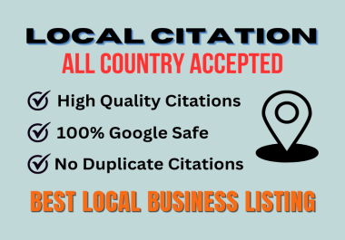 I will do 70 local citations for rank your local business