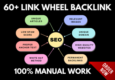 I will create 60+ High Quality Web 2 Link Wheel Backlinks for increase website ranking
