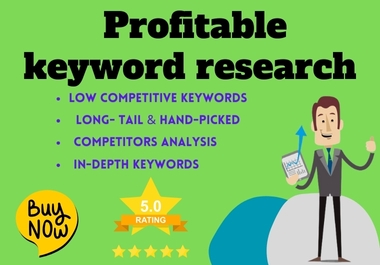 I will do Profitable keyword research for blogs or website