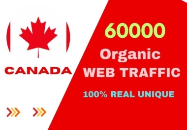 You will get 60000 Canada real website traffic to your website.