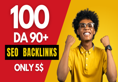 I will build 100 DA 90+ SEO backlinks