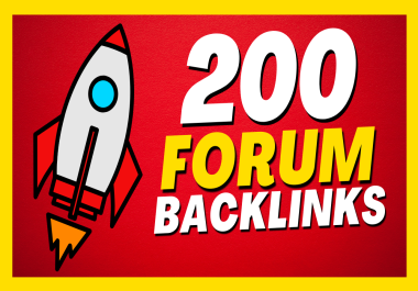 200 high quality Manual Forum Backlink building