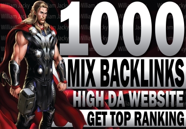 1000 white hat SEO Mix Backlinks Package High DA PA Top Ranking Link Building