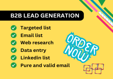 I offer B2B lead sourcing and curated email list creation