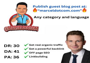 I will publish 1 blog post at marceldotcom. com