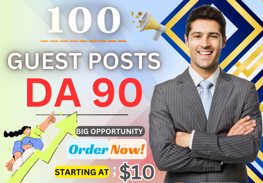write and publish high da 90 authority dofollow 10 guest post