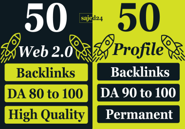 50 High-Authority Web 2.0 DA 80+ and 50 Profile Backlinks DA 90+ to Skyrocket Your SEO Rankings