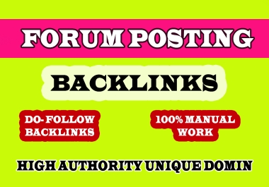I will build 50 forum posting backlinks to high DA PA sites