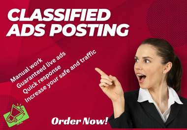 I Will Do Manually 100 ups Classified Ads Posting Sites