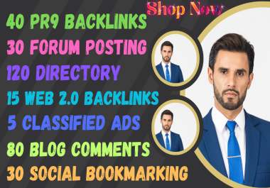 Top 320 Backlinks,  pr9 backlinks,  Forum posting, Directory, web2.0,  Classified ads, SEO MIX