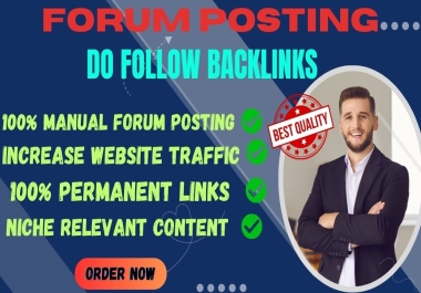 Boost Ranking 60 Forum Posting High DA Do follow SEO Backlinks Increase Google Ranking