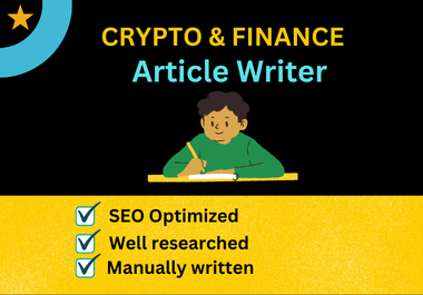 I will Deliver You Well researched Crypto and Finance Articles