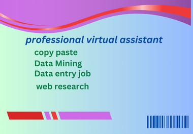 I will be your virtual assistant job on 2 hours with high quality.
