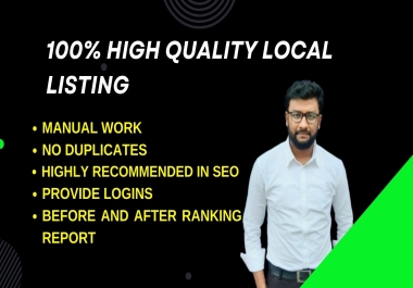 I will do 80 Google My Business and listing Local SEO