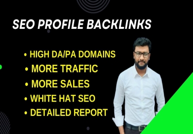 I will do your SEO with High Quality 160 Profile Backlinks