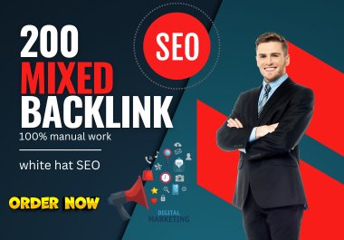 200 High Quality Mixed SEO Backlink for Website Rank