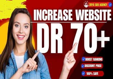 You Will Get DR Domain Rating 70 plus With Quality Seo Dofollow Backlinks