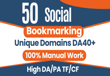 Boost Your Website's SEO With 100 Manual 50 Bookmarking Backlinks Top Quality Link Builds