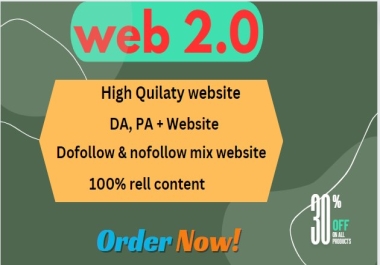 I will give you 150 + High Quality Web 2.0 Backlinks
