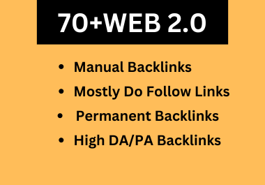I will make high authority 70+ web 2.0 backlinks