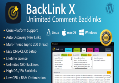 BackLink X Unlimited Comment Backlinks