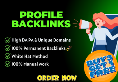 100 Manual Profile Backlinks with Do-follow Permanent Links to Improve your Google First Page