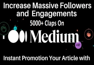 5000+ Medium Claps on your Medium Article medium
