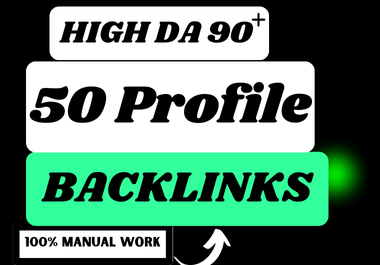 Boost Your SEO 50 Profile Backlinks 90+ High Authority Sites