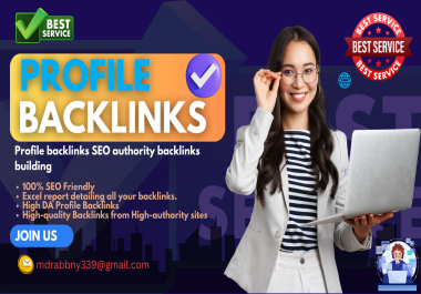 I will build 60 high da dr profile backlinks manually