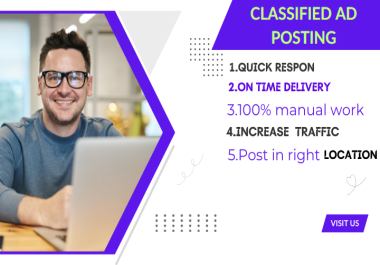 I Will Create Classified ads Posting in USA top classified Site
