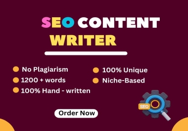 I will write well-researched SEO articles,  blog posts,  and content