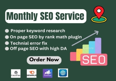 I will provide monthly SEO service for your WordPress website to rank on google.