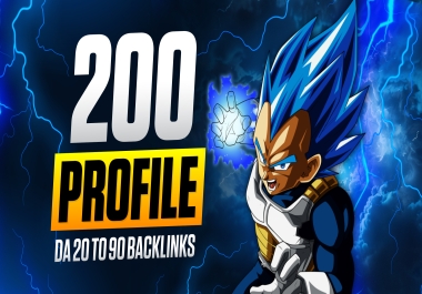 Do 200 Profile Dofollow Backlink With high da 20 to 90