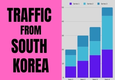 You will get 100k South Korean web visitors and targeted Organic web traffic.