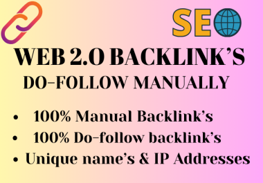 I Will Create Web Manual 2.0 Backlink's