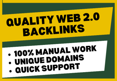 I will do best quality web 2.0 backlinks