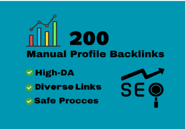 I will create 200 high profile backlinks and manual SEO authority