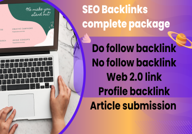 I can provide seo backlink complete package