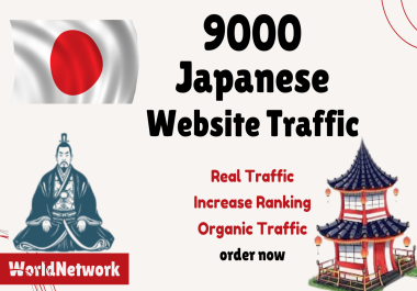 Get 9000 Real Japan website traffic visitors service