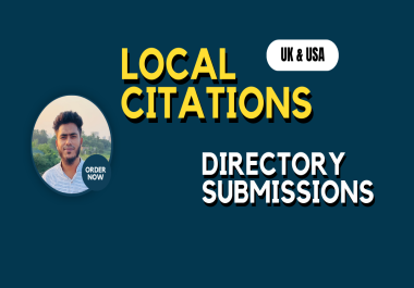 I will Build 50 Local Citations and directory Submissions For UK,  USA