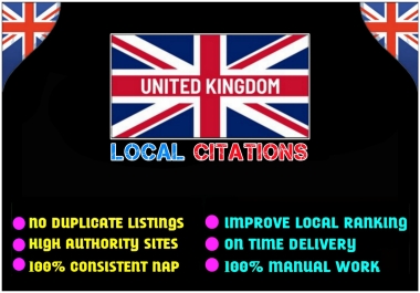 I will create 170 UK live local SEO citations and business directories