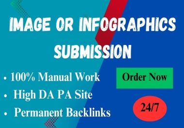 I will do 50 image or infographic submission to get dofollow backlinks