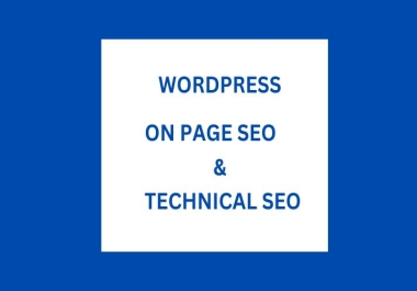 I will do wordpress onpage and technical seo for you