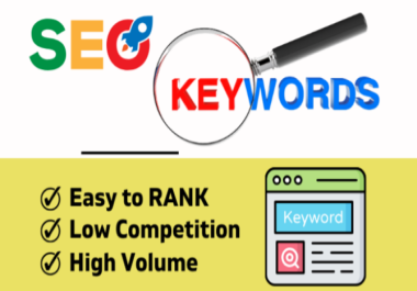 I Will give you +50 SEO Keywords to Rank your website in search engines according to your niche