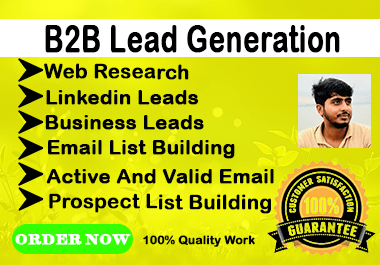 I will generate 100 business-to-business leads using LinkedIn targeting.