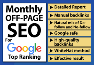 i will do full offpage seo links building on high authority sites
