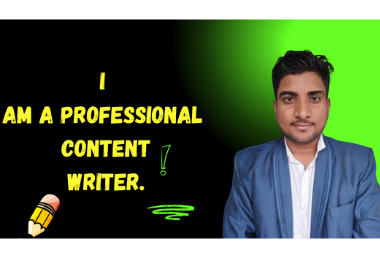 I am a professional content writer and I write SEO friendly content for you.