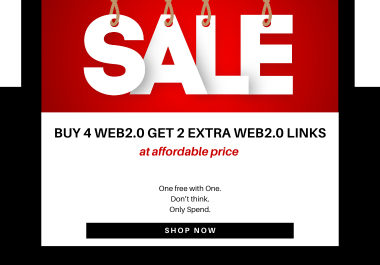 Buy 4 Web2.0 get 2 extra web2.0 Links